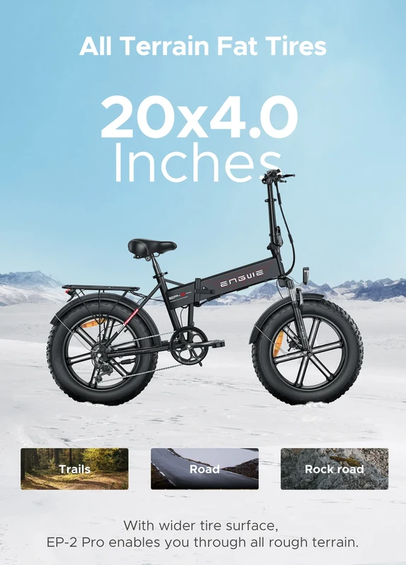 Dviratis 20" elektrinis Engwe EP-2 PRO oranžinis