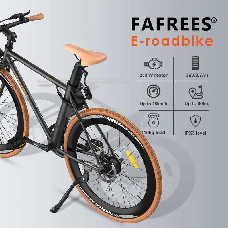 Elektrinis dviratis FAFREES F1-38C, 28", juodas
