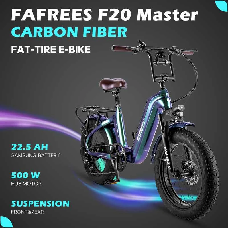 Elektrinis dviratis Fafrees F20 Master 20", pilkas, 500W, 22,5Ah