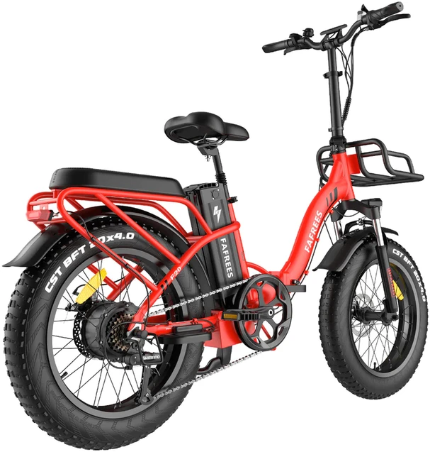 Elektrinis dviratis FAFREES F20 Max, 20", raudonas, 500W, 22,5Ah