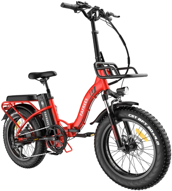Elektrinis dviratis FAFREES F20 Max, 20", raudonas, 500W, 22,5Ah