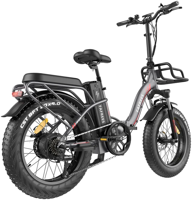 Elektrinis dviratis FAFREES F20 Max, 20", pilkas, 500W, 22,5Ah