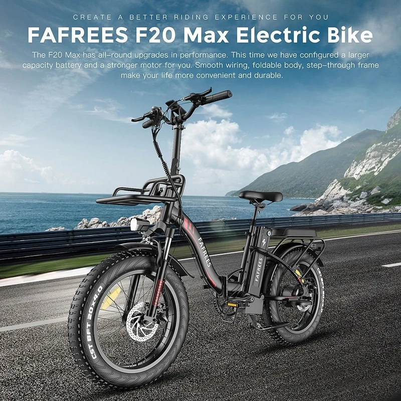 Elektrinis dviratis FAFREES F20 Max, 20", pilkas, 500W, 22,5Ah
