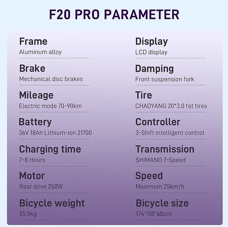 Elektrinis dviratis FAFREES F20 Pro, 20", juodas, 250W, 18Ah