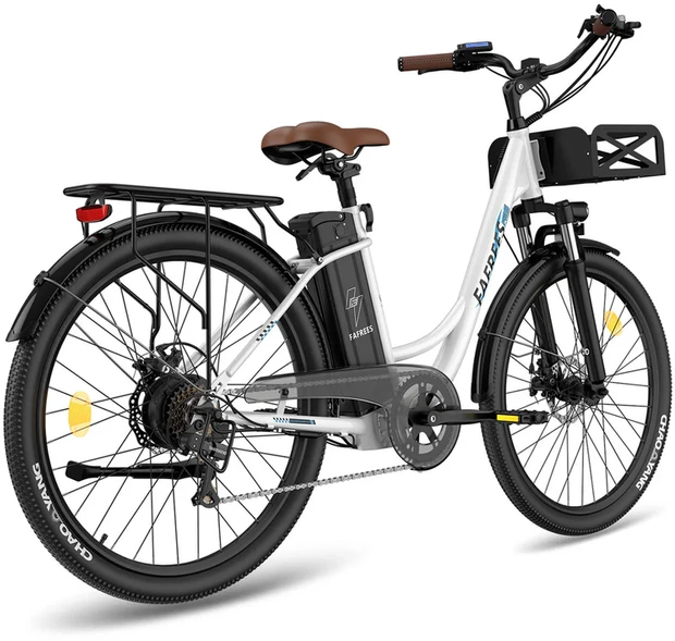 Elektrinis dviratis Fafrees F26 Lasting, 26", baltas, 250W, 20,3Ah
