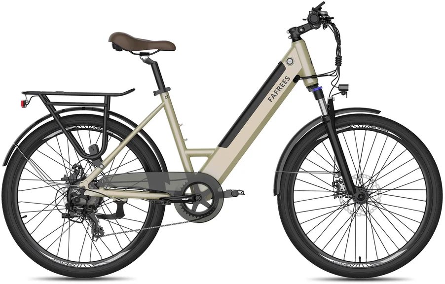 Elektrinis dviratis Fafrees F26 Pro 26", geltonas, 250W,14,5Ah