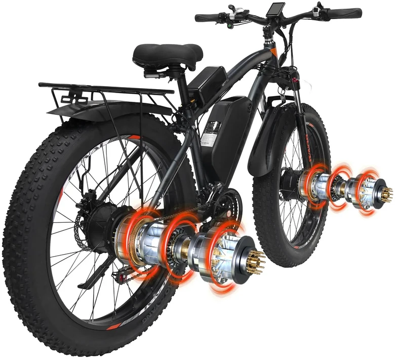 Elektrinis dviratis Gunai GN88, 26", 2000W, 22Ah, juodas