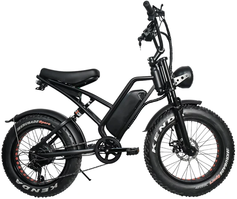 Elektrinis dviratis HappyRun G50, 20", 750W, 18Ah, juodas