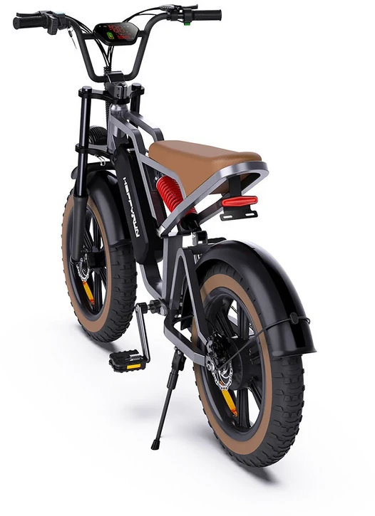 Elektrinis dviratis HappyRun G60, 20", 750W, 18Ah, pilkas