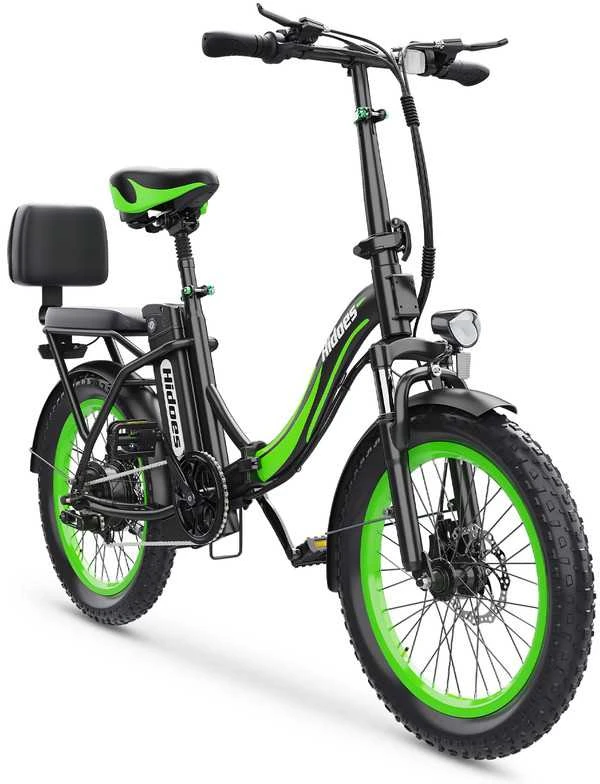 Elektrinis dviratis Hidoes C1, 20", 750W, 13Ah, juodas/žalias