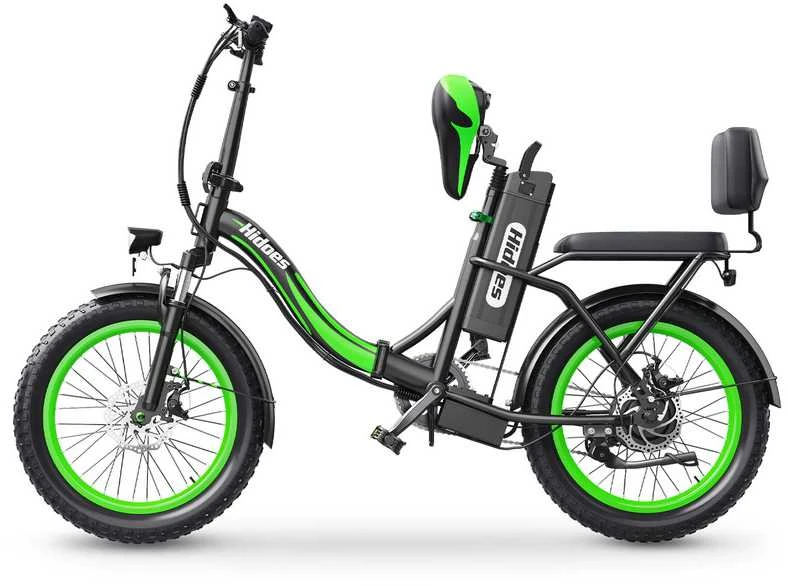 Elektrinis dviratis Hidoes C1, 20", 750W, 13Ah, juodas/žalias