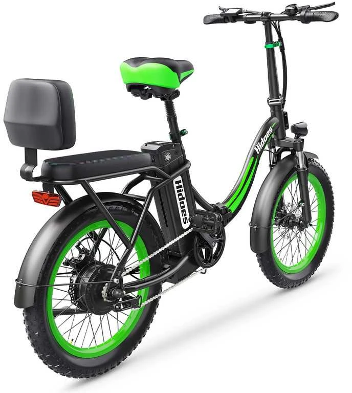 Elektrinis dviratis Hidoes C1, 20", 750W, 13Ah, juodas/žalias