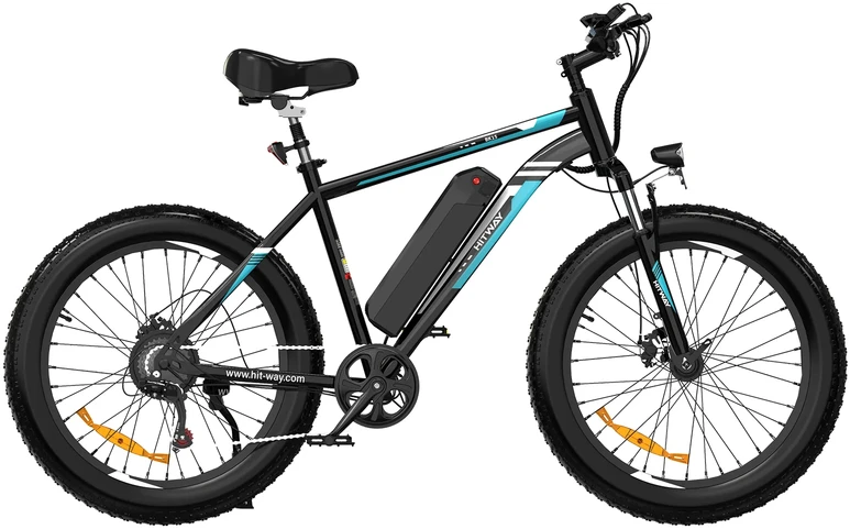 Elektrinis dviratis Hitway BK15, 26", 250W, 15Ah, juodas