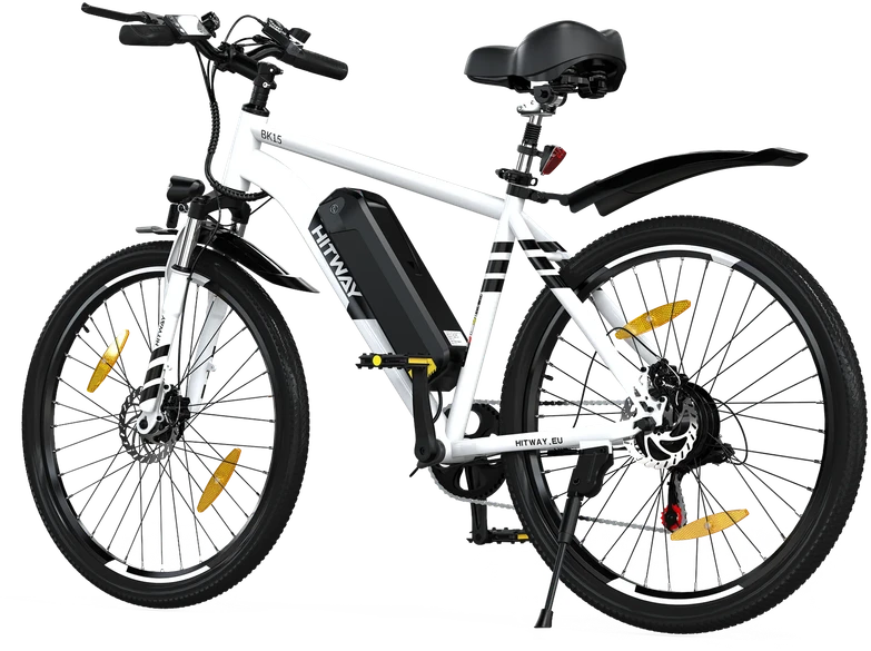 Elektrinis dviratis Hitway BK15, 26", 250W, baltas