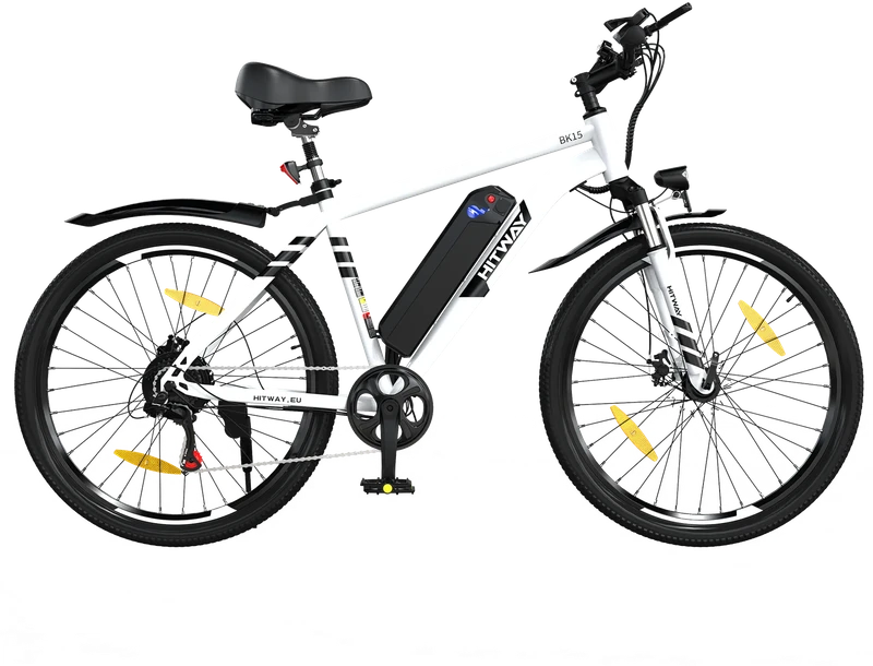 Elektrinis dviratis Hitway BK15, 26", 250W, baltas