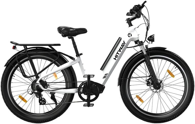 Elektrinis dviratis Hitway BK16, 26", 250W, baltas