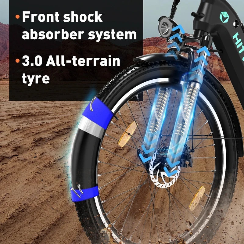 Elektrinis dviratis Hitway BK16, 26", 250W, juodas