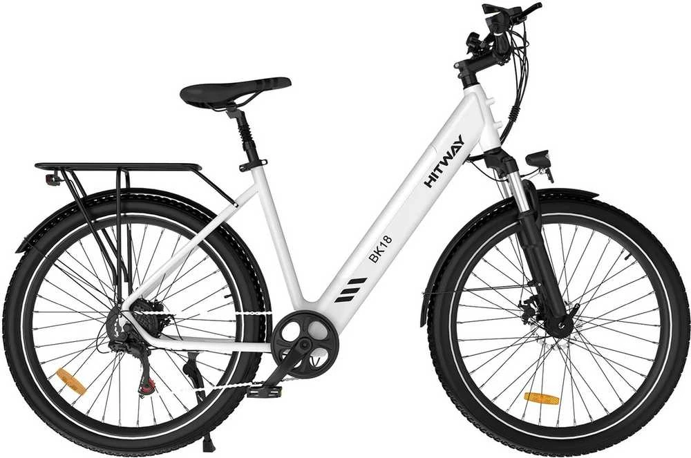 Elektrinis dviratis Hitway BK18, 27.5", 250W, baltas