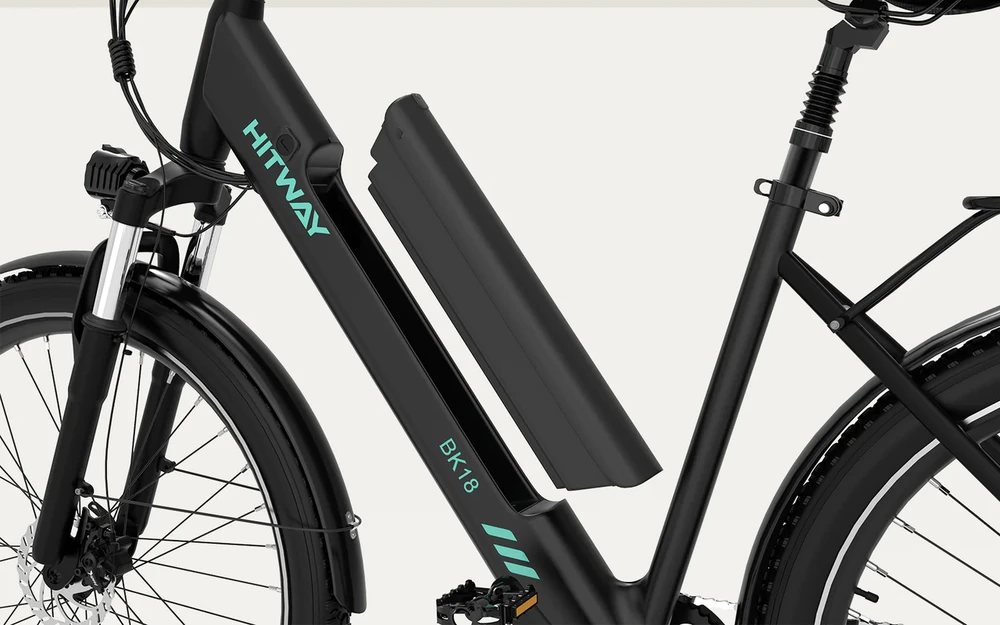 Elektrinis dviratis Hitway BK18, 27.5", 250W, baltas