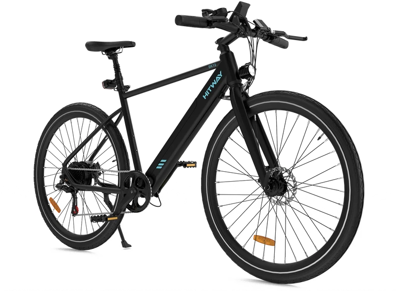 Okai Elektrinis dviratis Hitway BK19, 27.5", 250W, juodas