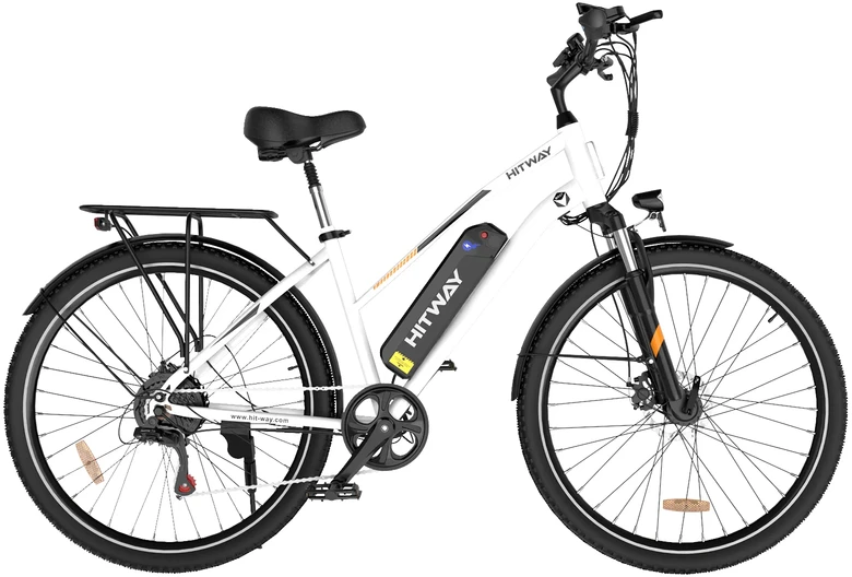 Elektrinis dviratis Hitway BK27, 28", 250W, 12Ah, baltas