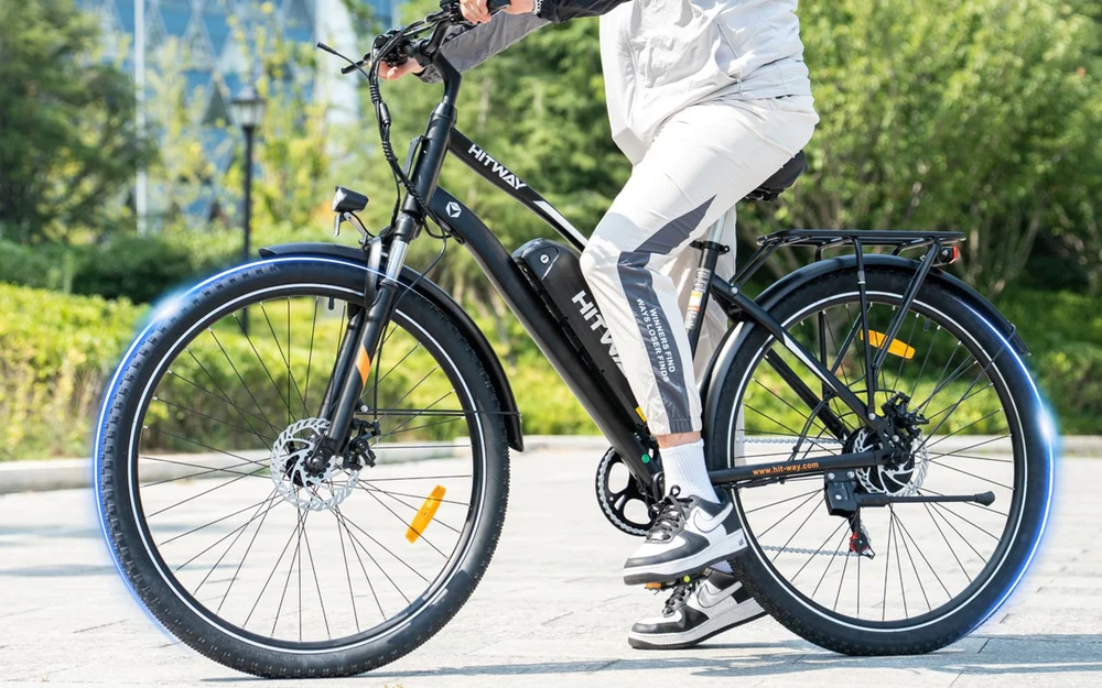 Elektrinis dviratis Hitway BK27, 28", 250W, 12Ah, juodas