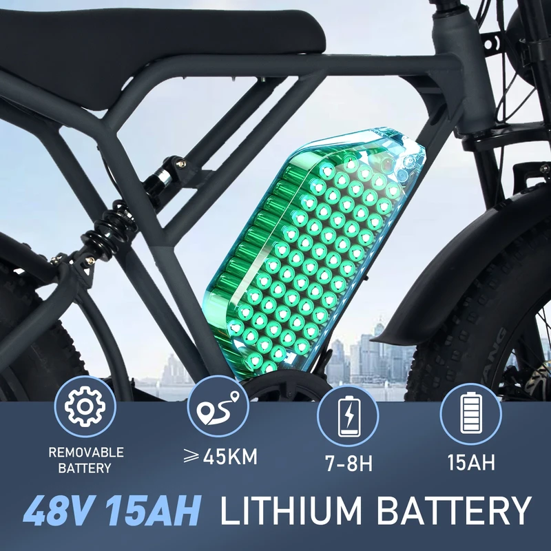 Elektrinis dviratis Hitway BK29, 26", 250W, 15Ah, juodas
