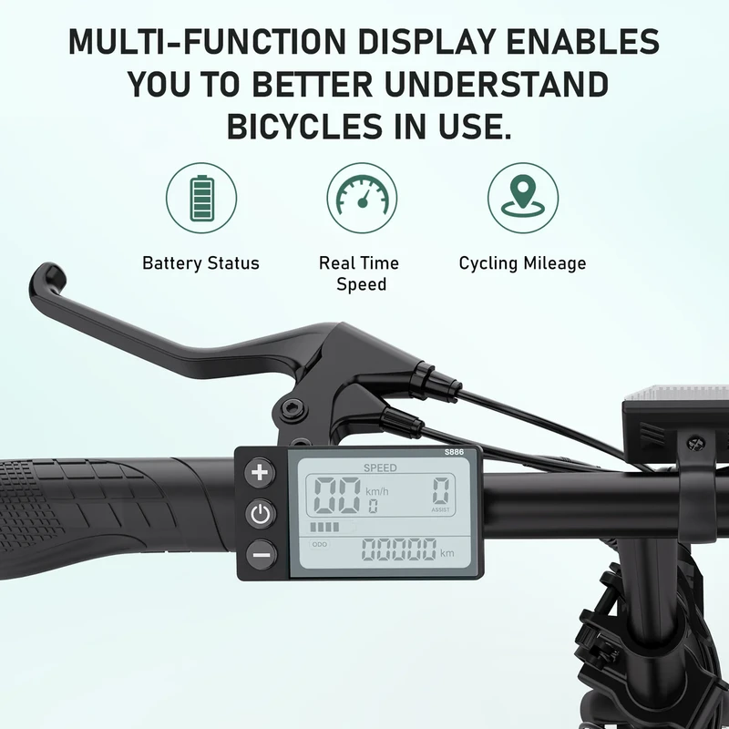 Elektrinis dviratis Hitway BK3S, 20", 250W, 10,4Ah, juodas