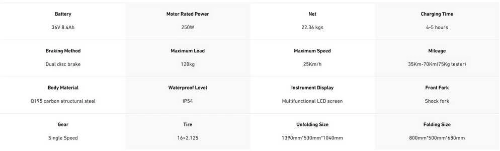 Elektrinis dviratis Hitway BK3S, 20", 250W, 10,4Ah, juodas