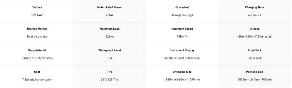 Elektrinis dviratis Hitway BK3S, 26", 250W, 15Ah, juodas