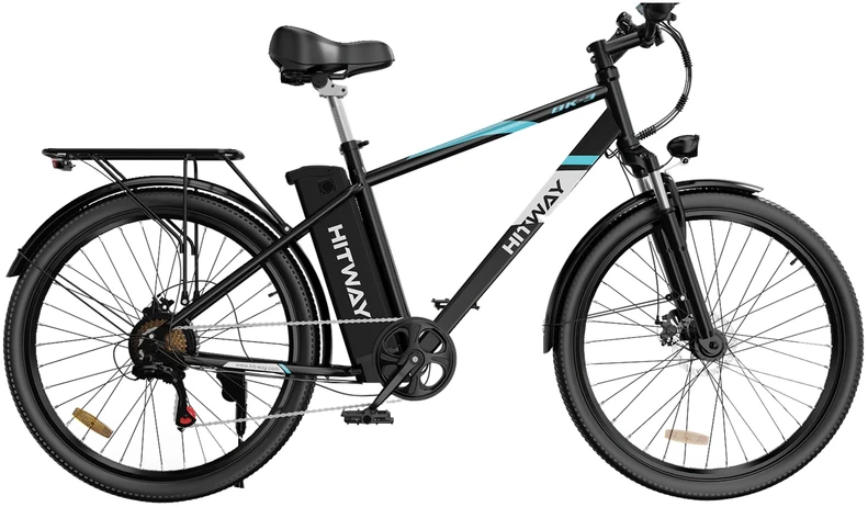 Elektrinis dviratis Hitway BK3S, 26", 250W, 15Ah, juodas