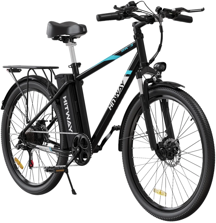 Elektrinis dviratis Hitway BK3S, 26", 250W, 15Ah, juodas