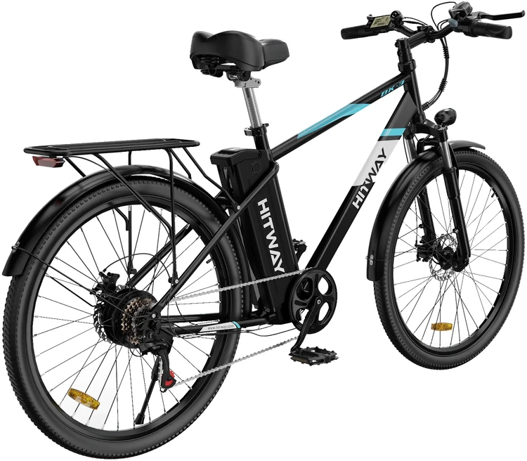 Elektrinis dviratis Hitway BK3S, 26", 250W, 15Ah, juodas