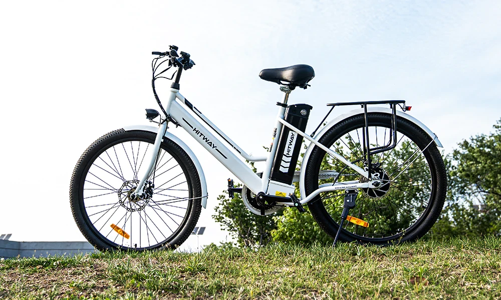 Elektrinis dviratis Hitway BK8S, 26", 250W, baltas