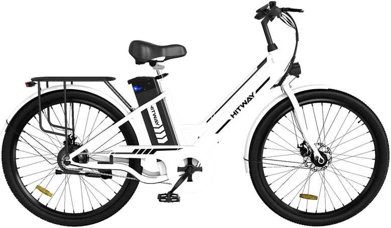 Elektrinis dviratis Hitway BK8S, 26", 250W, baltas