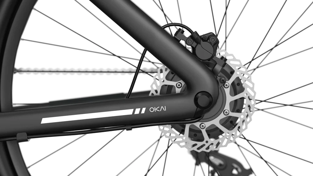 Elektrinis dviratis Okai LyteCycle EB60 27.5", 350W, 9,6Ah, juodas