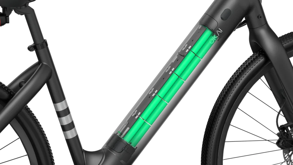 Elektrinis dviratis Okai LyteCycle EB60 27.5", 350W, 9,6Ah, juodas