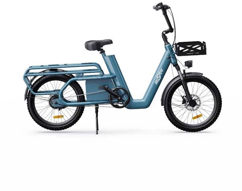 Elektrinis dviratis OneSport OT01 Cargo, 20", 500W, 27Ah, mėlynas