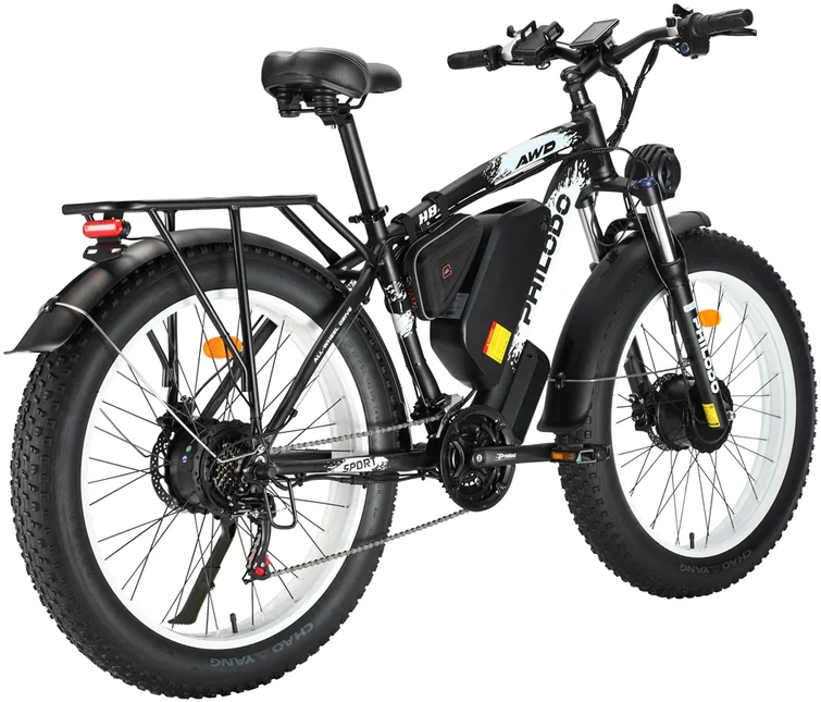 Elektrinis dviratis PHILODO H8 AWD, 26", 22Ah, juodas