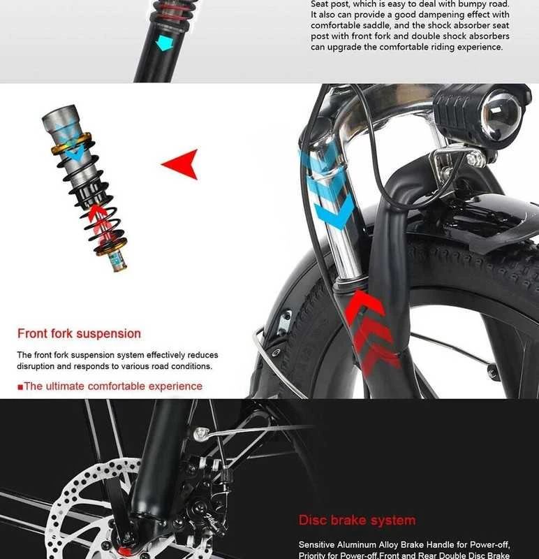 Elektrinis dviratis Samebike 20LVXD30-II, 20", 350W, 10Ah, juodas