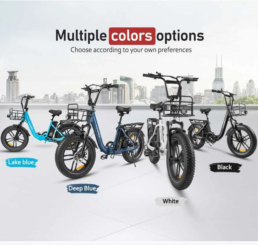 Elektrinis dviratis Samebike C05 Pro, 20", 500W, 13Ah, juodas