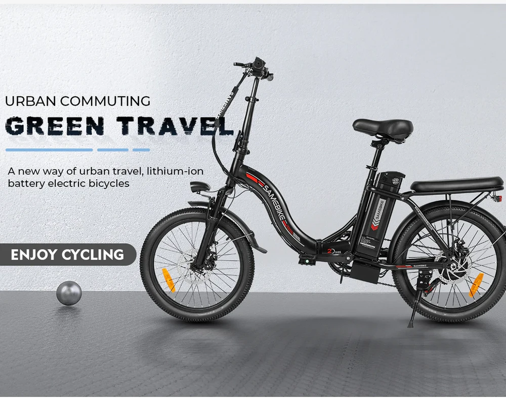 Elektrinis dviratis Samebike CY20, 20", 350W, 12Ah, mėlynas