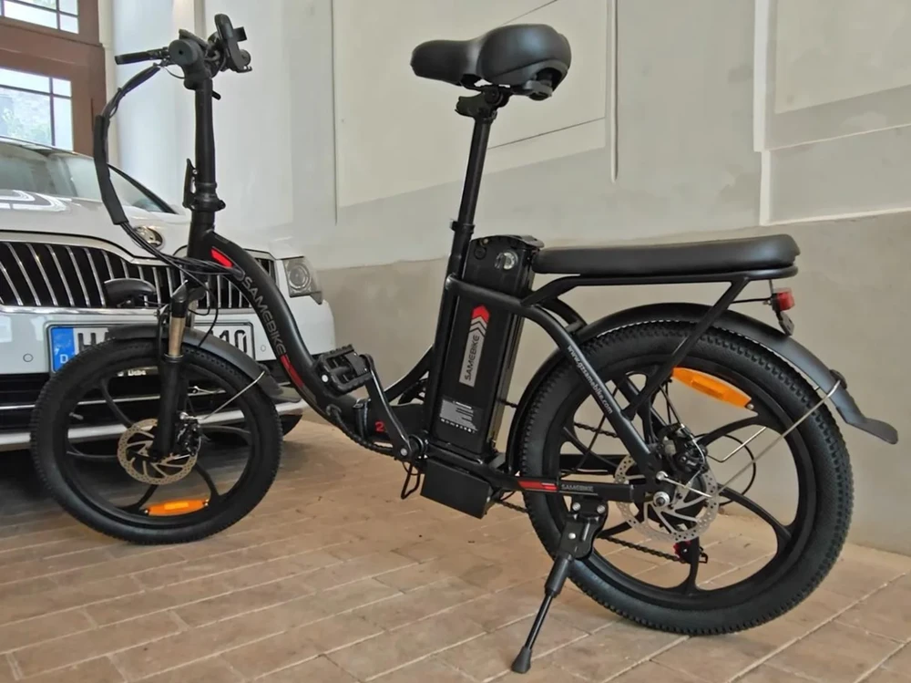 Elektrinis dviratis Samebike CY20, 20", 350W, 12Ah, mėlynas