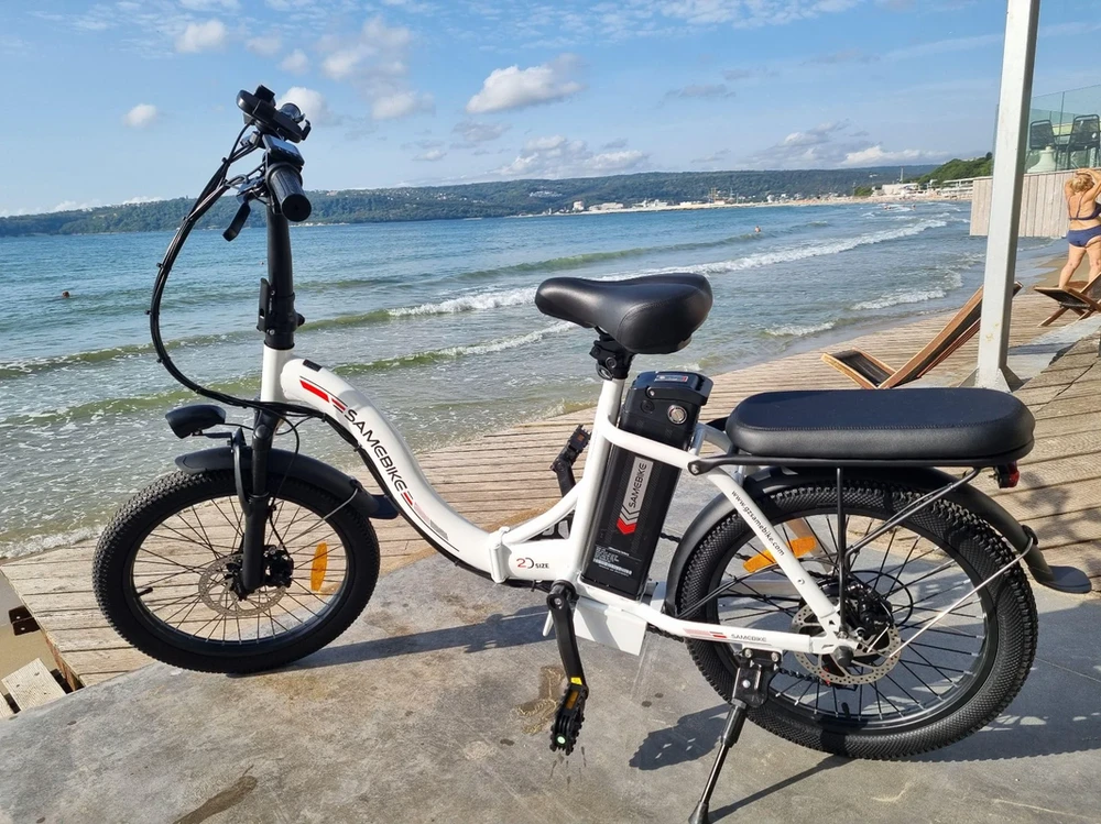 Elektrinis dviratis Samebike CY20, 20", 350W, 12Ah, mėlynas