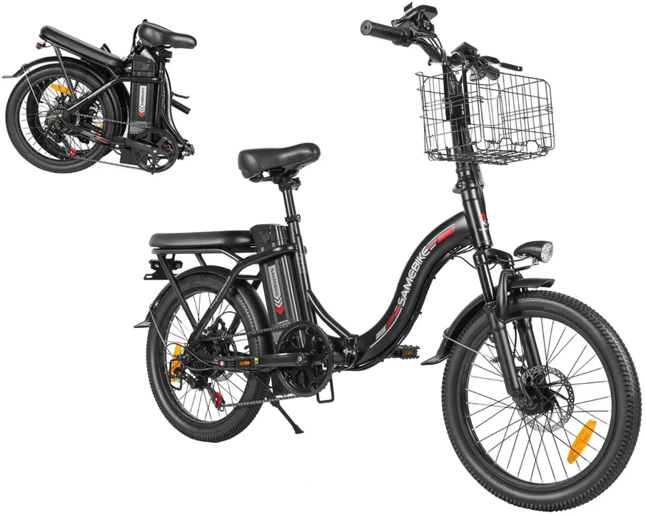 Elektrinis dviratis Samebike CY20, 20", 350W, 12Ah, mėlynas
