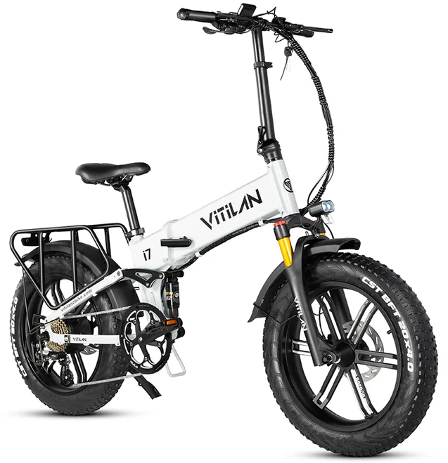 Elektrinis dviratis Vitilan i7 Pro, 20'', 750W, 20Ah, baltas