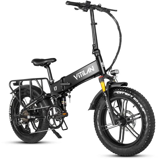 Elektrinis dviratis Vitilan i7 Pro, 20'', 750W, 20Ah, juodas