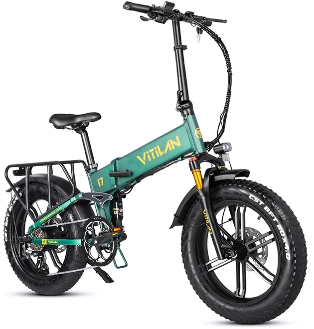 Elektrinis dviratis Vitilan i7 Pro, 20'', 750W, 20Ah, žalias