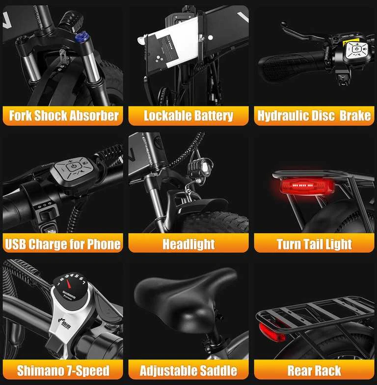 Elektrinis dviratis Vitilan i7 Pro, 20'', 750W, 20Ah, žalias