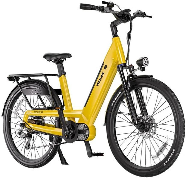 Elektrinis dviratis Vitilan L5, 26", 500W, 15Ah, geltonas